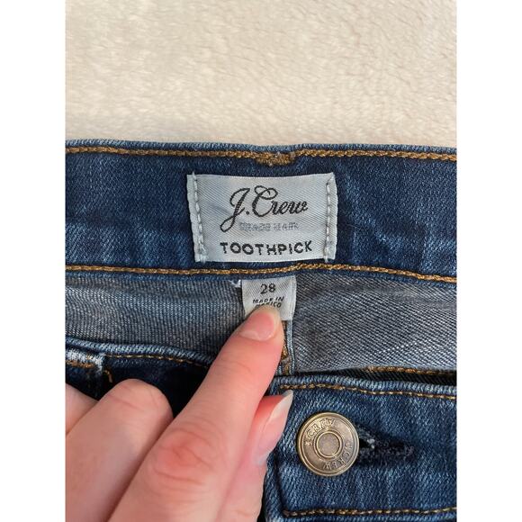 J. CREW Toothpick Skinny Jeans Women's 28 High Rise Stretch Denim Medium Wash - Picture 7 of 8